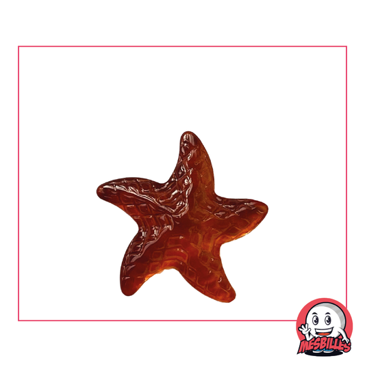 Extraflache Murmel in bernsteinfarbenem Transluzentglas, Größe 25 mm – MeineMurmeln