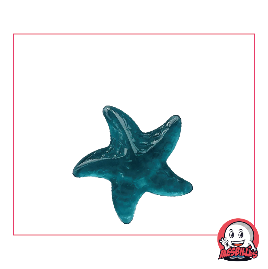 Extra-flache Murmeln Seestern Intensivblau, das Geheimnis der Tiefen der Form-Murmeln bei MeineMurmeln