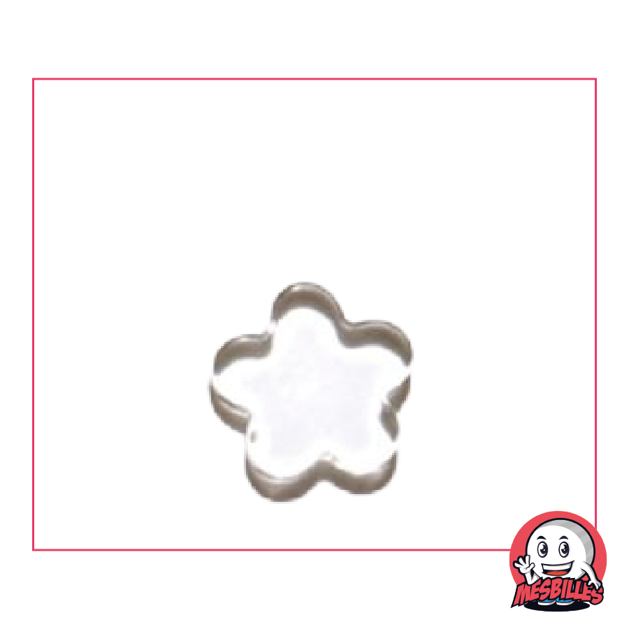 Extra-flache Murmeln Blume aus transluzentem Kristallglas - MeineMurmeln