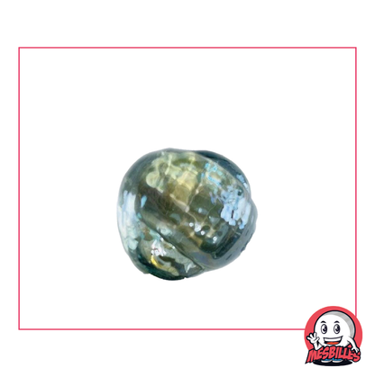 Neptunéa-Murmel aus transluzentem Glas in Kristallfarbe, flache Form, Größe 30 mm – MeineMurmeln