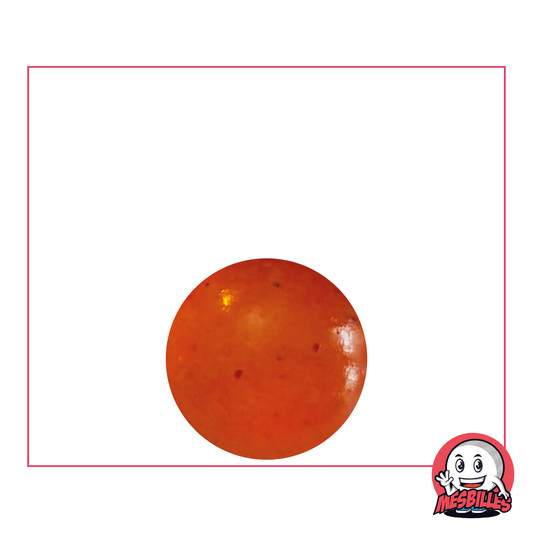 Bille Orange Flou de 16 mm, verre orange translucide à l'aspect voilé