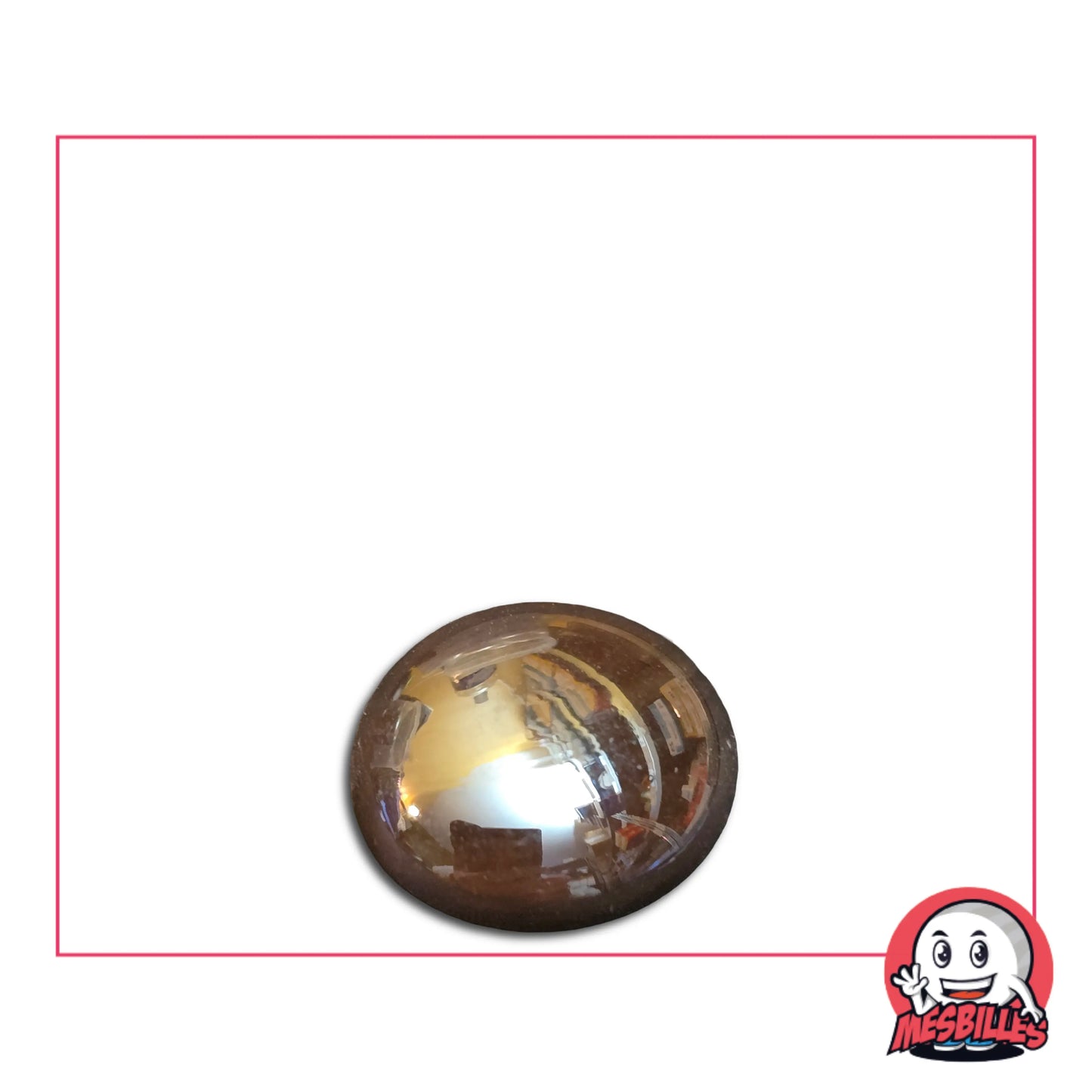 Dans la Grande Famille des Billes Glossys, il y a la Bille Plate en verre Opaque et Brillant de Couleur Violet.