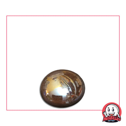 Dans la Grande Famille des Billes Glossys, il y a la Bille Plate en verre Opaque et Brillant de Couleur Violet.