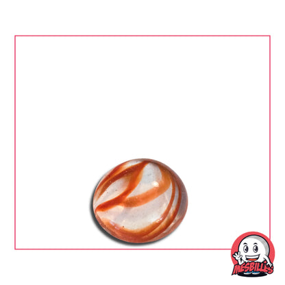 Cette bille plate est également nommée Bille Galet en Verre Froissé Polaire, elle est utilisée pour Jouer, Décorer ou Collectionner.