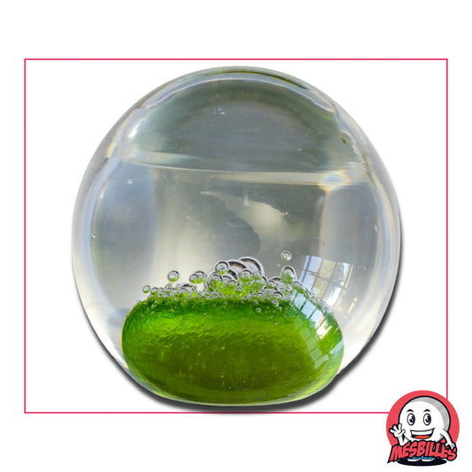 Une pièce unique réalisée par un artisan verrier Français : la Bille Presse-Papiers Volcanique 75 mm