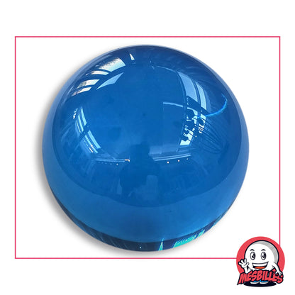 Grande bille Presse-Papiers Loupe Bleu Verre de Bohême 60 mm