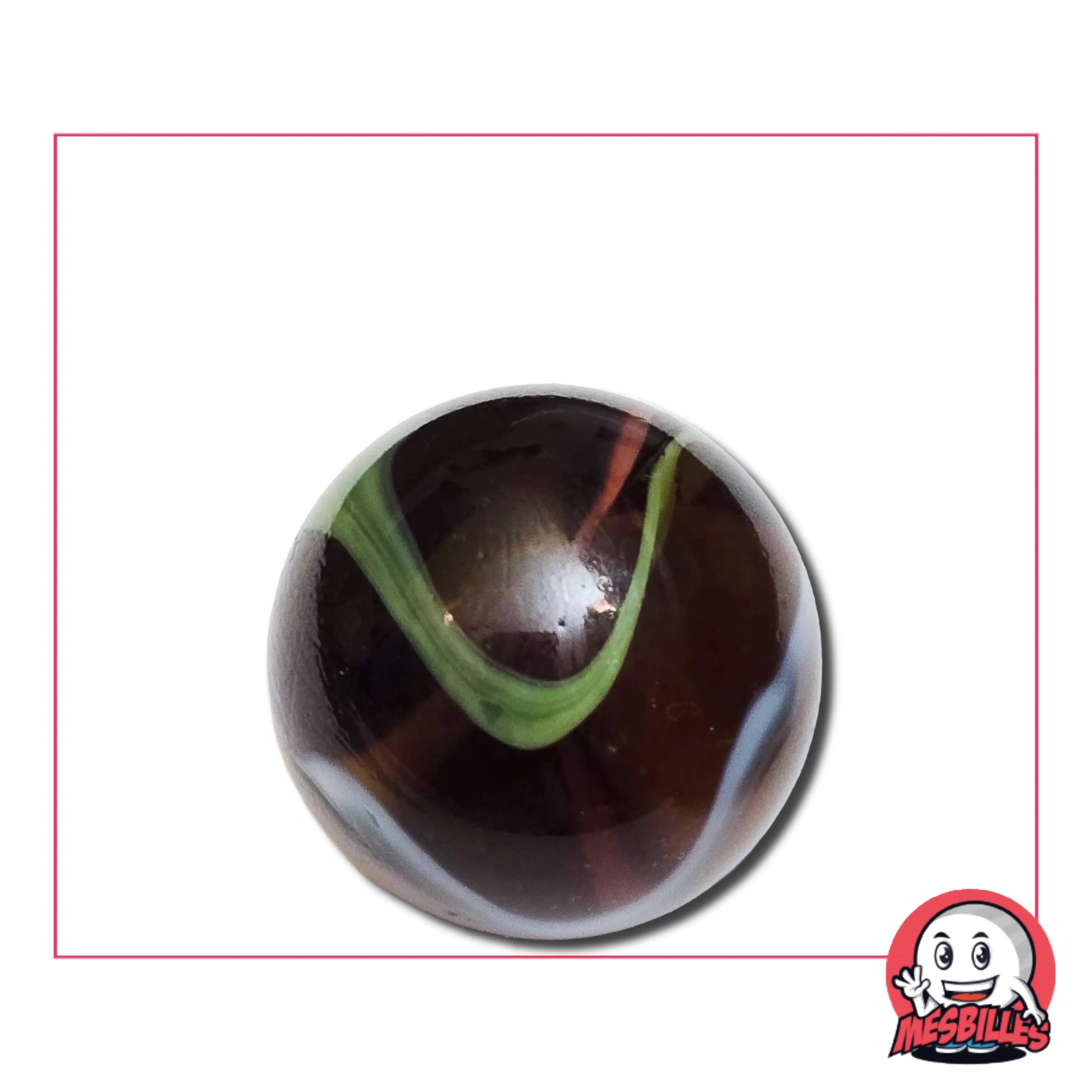 Bille en verre Stégosaure de 25 mm