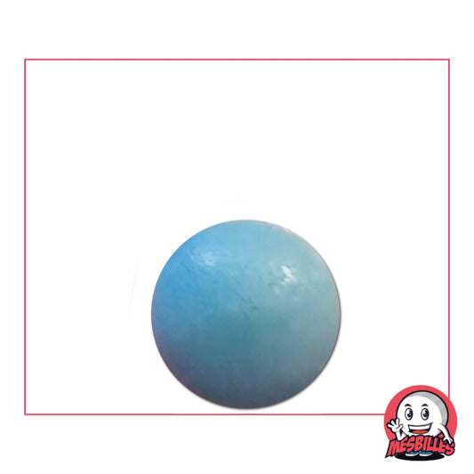 Bille en terre bleu-clair 14 mm ; pièce artisanale française au charme unique et à la couleur douce