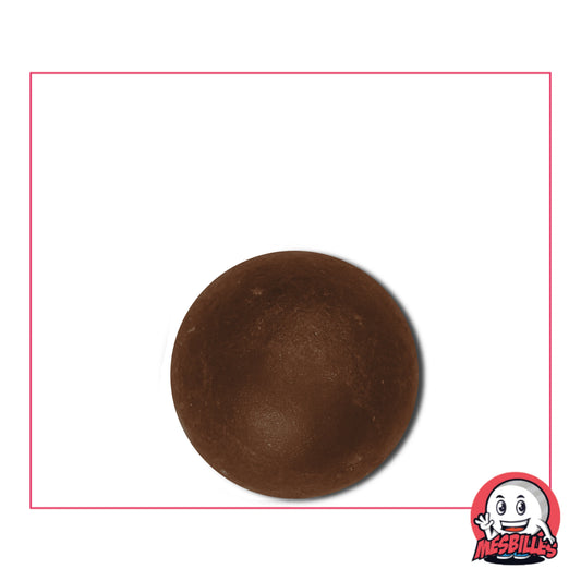 Bille en terre marron 16 mm ; pièce artisanale française à la texture mate et au charme traditionnel