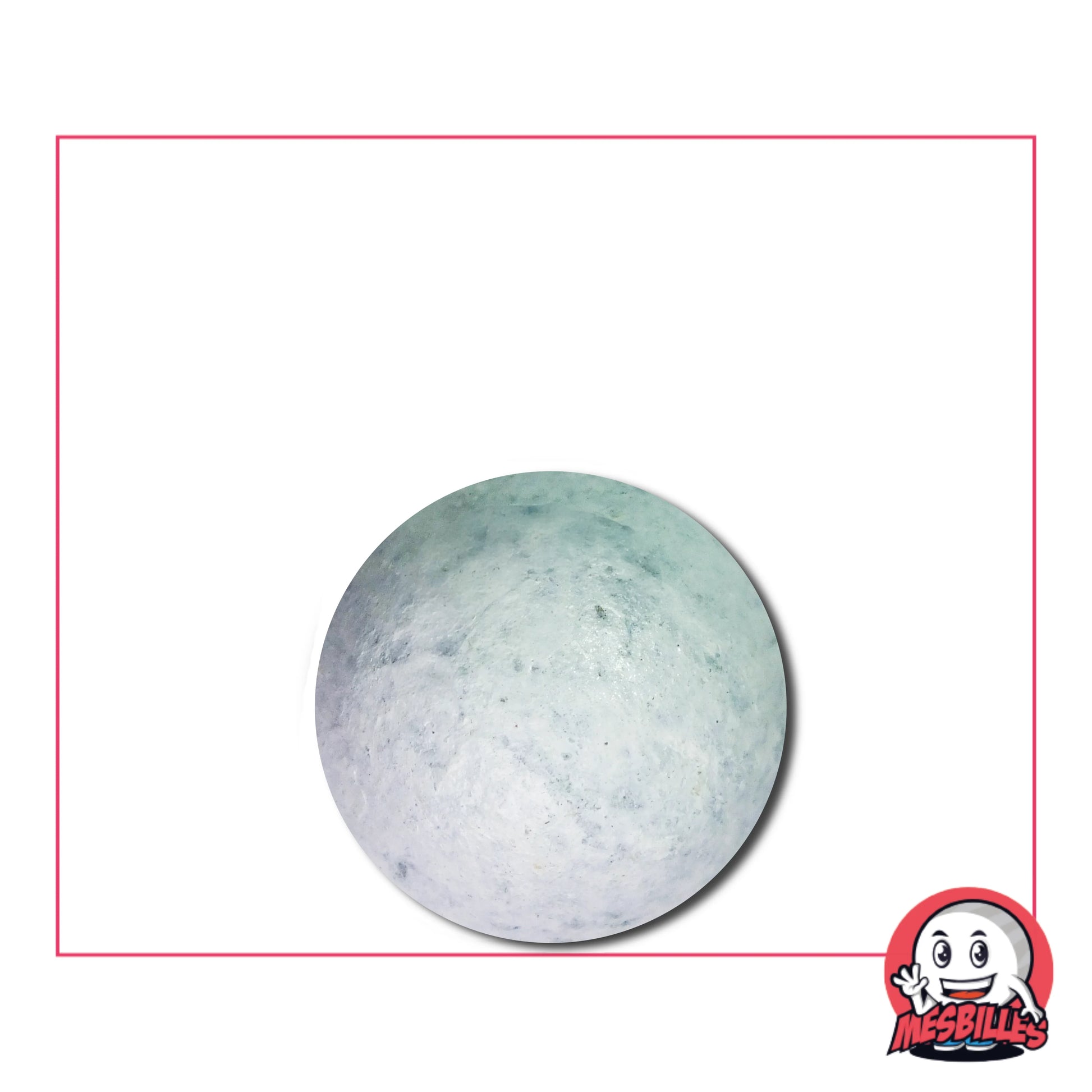 Bille en terre blanche 16 mm ; pièce artisanale française à la texture mate et au charme traditionnel.