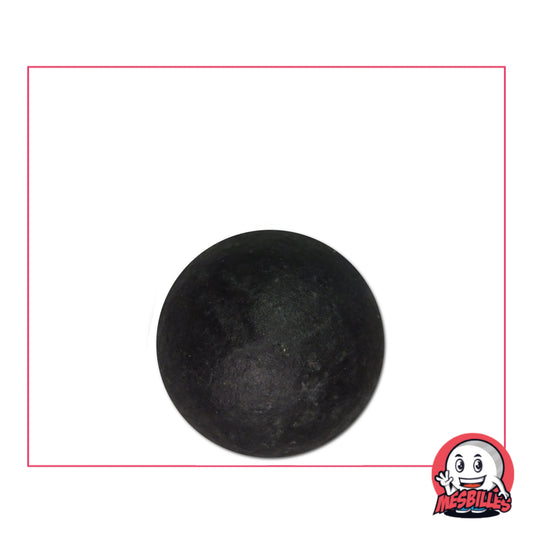 Bille en terre noire 16 mm ; pièce artisanale française au style authentique et à la teinte profonde