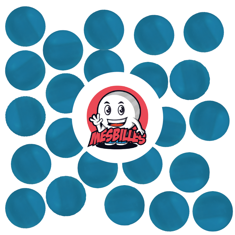 1 Murmeln Blau Lupe 22 mm