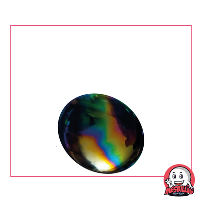 1 Murmeln Flach Glänzend Petrol 30 mm