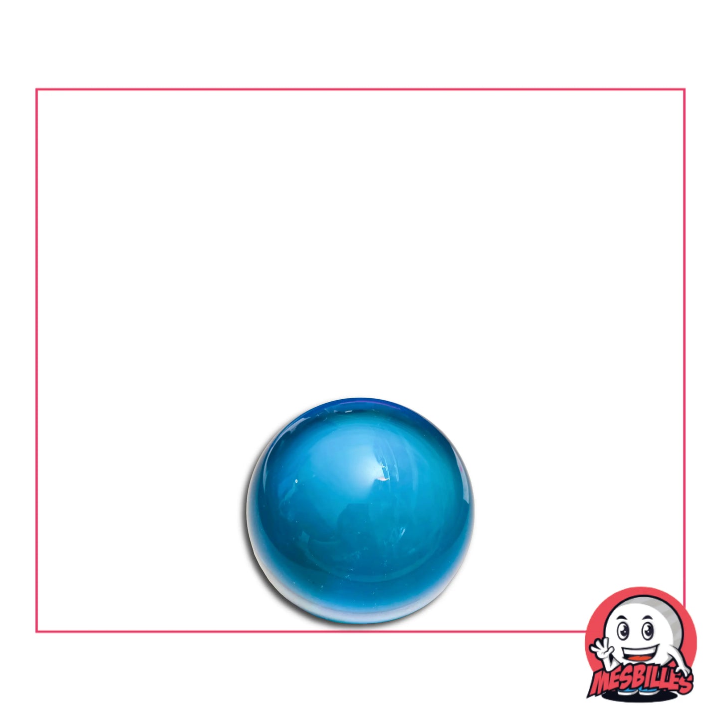 Billes en verre de Bohème loupe bleu 12 mm translucides avec reflets lumineux