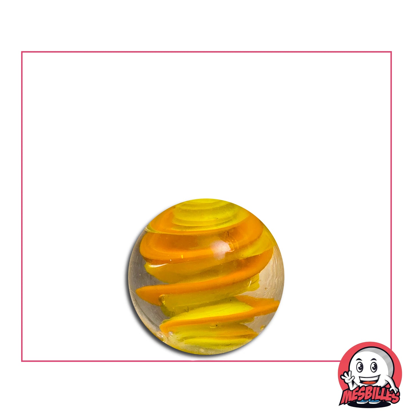 1 Murmel Art Bonbon Orange Gelb 16 mm