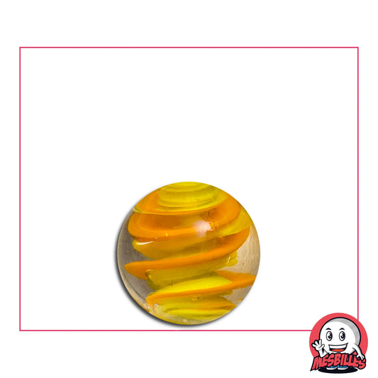1 Bille Art Bonbon Orange Jaune 16 mm