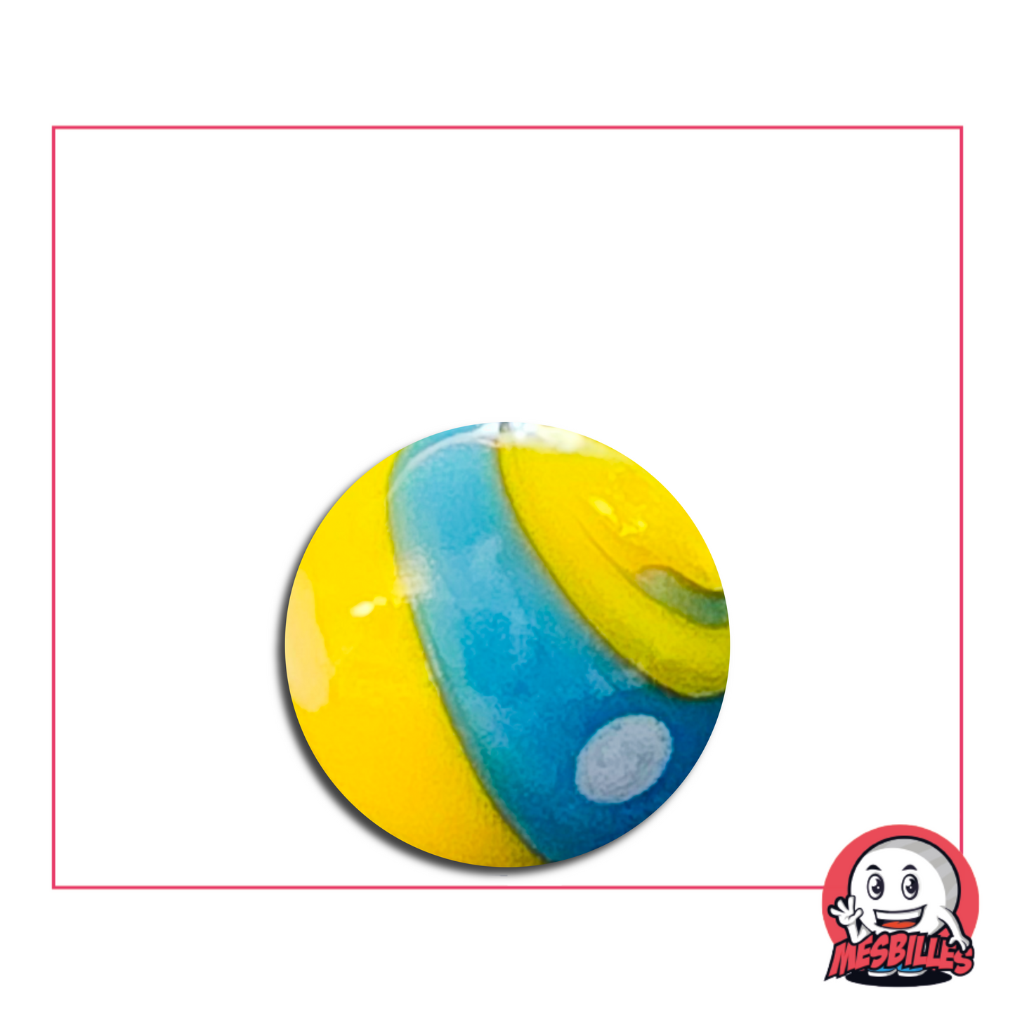 Murmeln Big Bang gelb und türkis 16 mm – Sonnenglanz und Lagunenblau