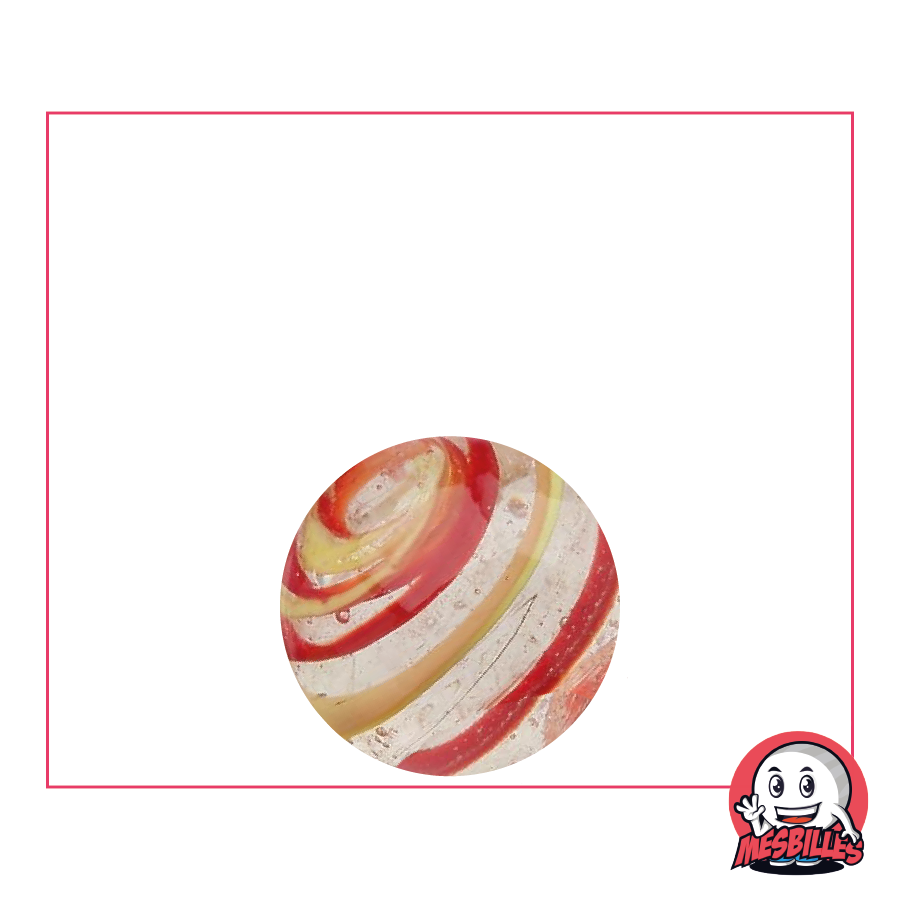 Cyclone Orange und Rot, 16 mm, von Kim'Play aus transluzentem Glas – Der Miniaturwirbel, den Sie brauchen, von MeineMurmeln