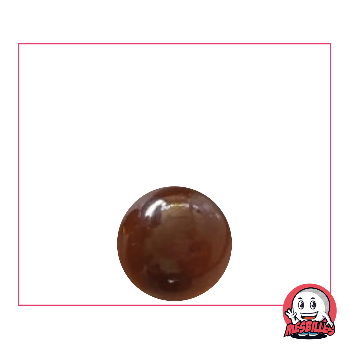 Glasmurmel in Bernstein, 14 mm | MeineMurmeln