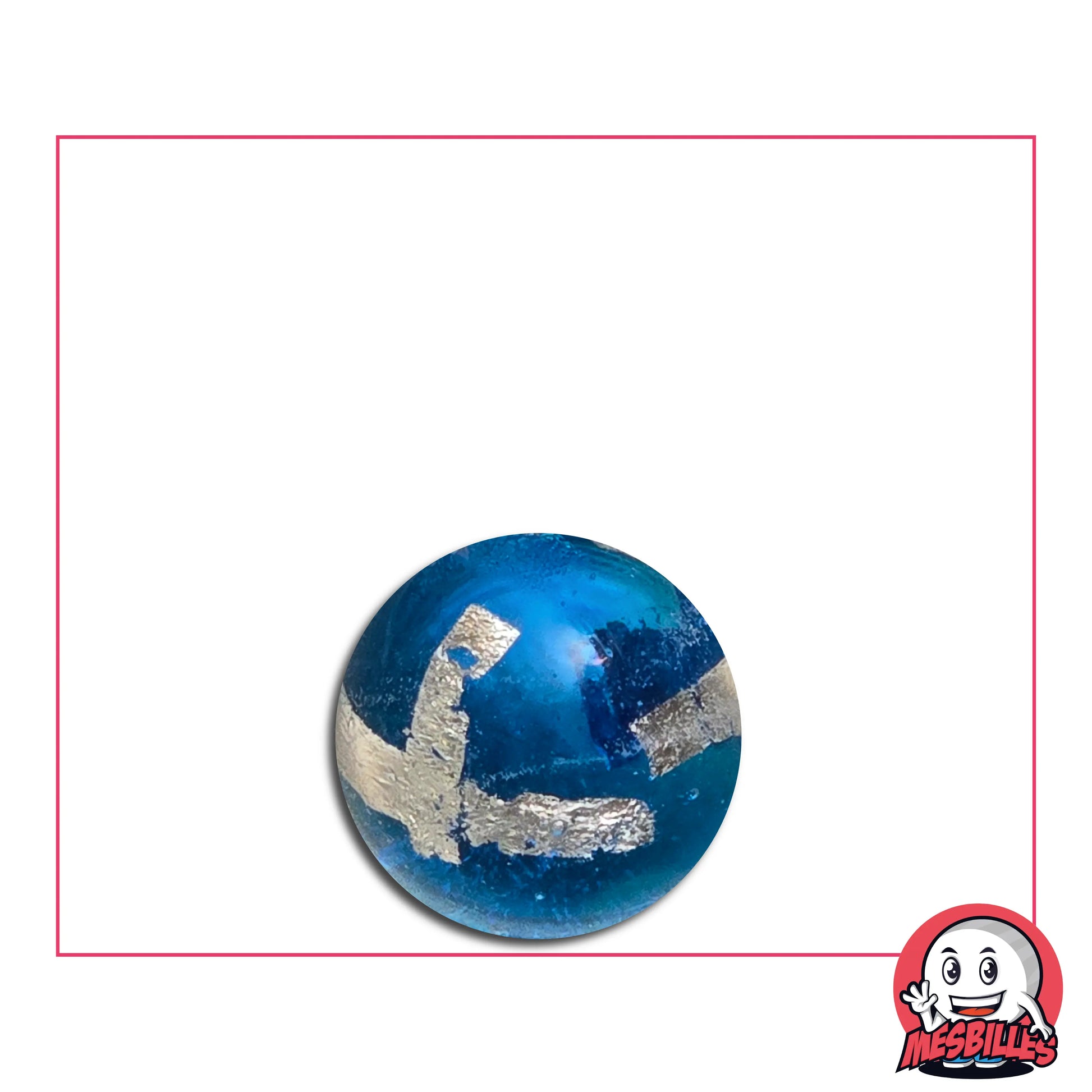 L'Azur Capturé dans un Labyrinthe d'Argent : la Bille d'Art Cage Argent Bleu, pour Voyager à Travers le Bleu et l'Argent