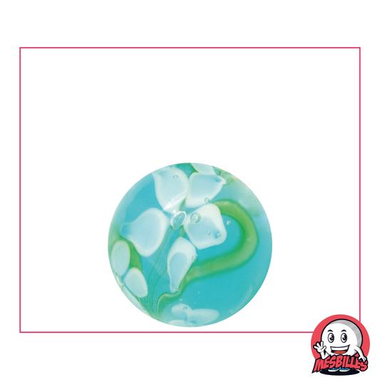 1 Bille Art Couronne Fleurie Bleu 22 mm