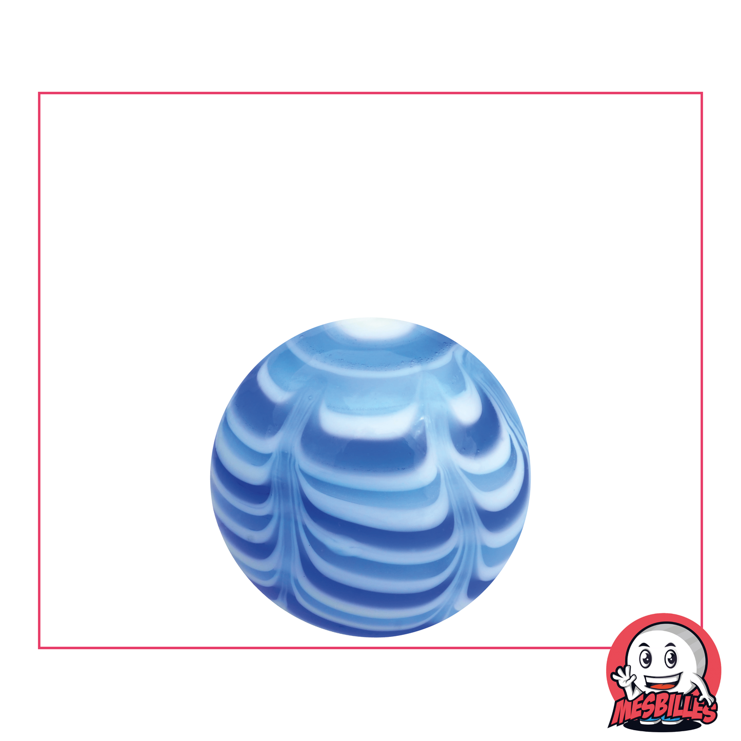 1 Bille Art Montgolfière Bleu 25 mm