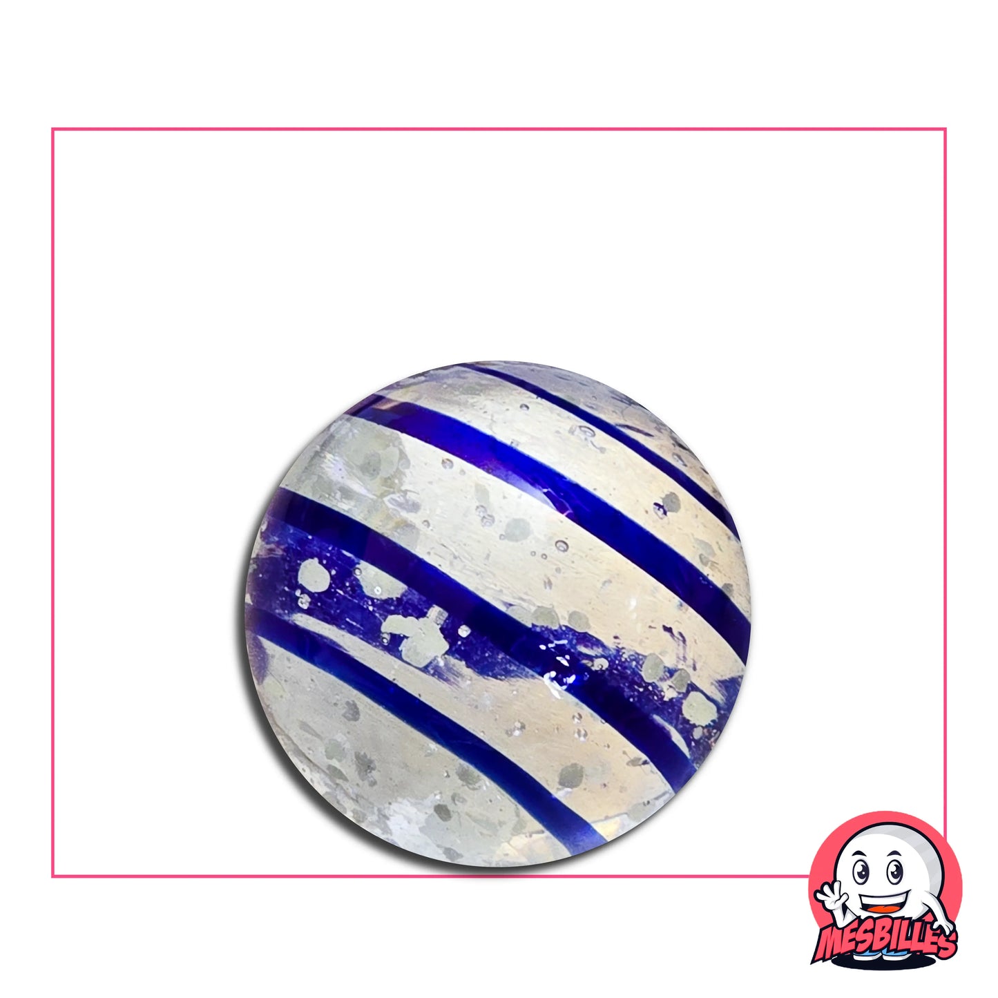 Bille d'Art Tourbillon Phosphorescent Bleu Foncé, bille de 25 mm