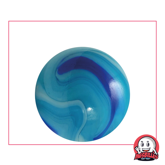 Bille Boulard Blue Lagoon - Grandes Billes en verre 35 mm - MesBilles