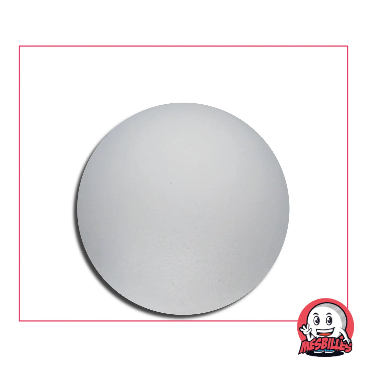 Bille en Cristal de Bohème Dépoli de 35 mm, bille givrée qui ne risque pas de fondre au soleil.