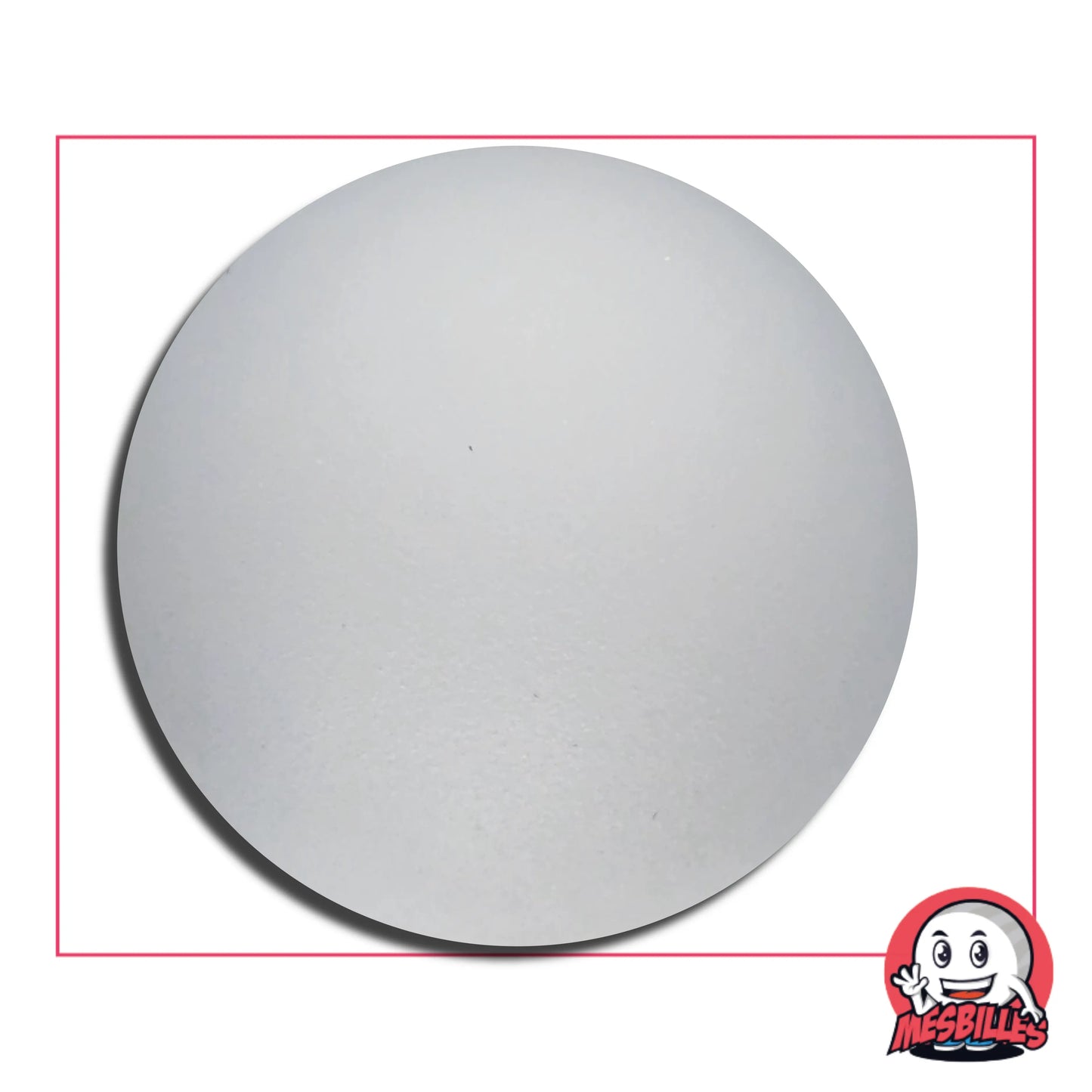 Bille Cristal Givrée 80 mm en verre de Bohème – grande bille blanche mate effet givré