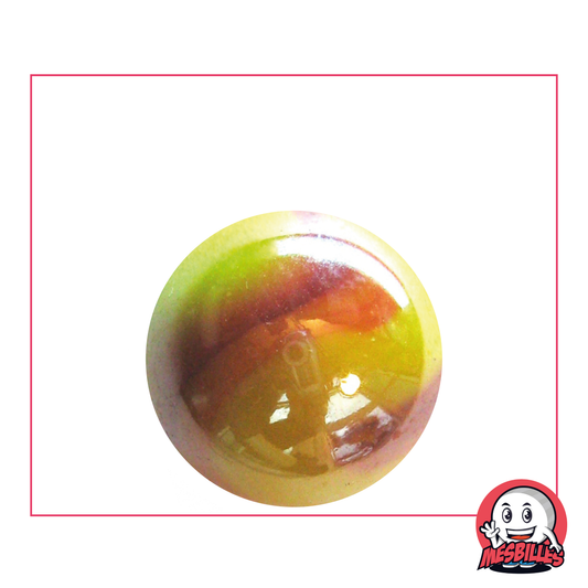 Bille Dragon 25 mm - Incroyable Combinaison de Jaune et Rouge dans un Verre Opaque et Brillant - MesBilles