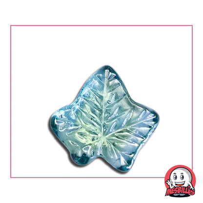 Bille plate Feuille d'érable en verre Brillant de Couleur, elle est utilisée pour décorer, jouer et collectionner