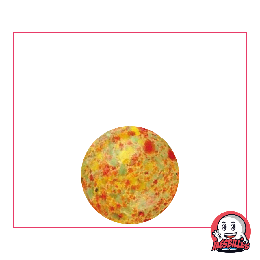 Flyer Murmel Planet 16 mm, das Weltraumobservatorium Hubble in Murmelform, mit mehrfarbigen Flecken