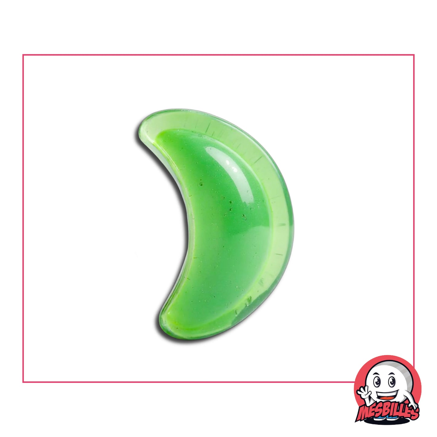 1 Form-Murmeln in Mondform grüne