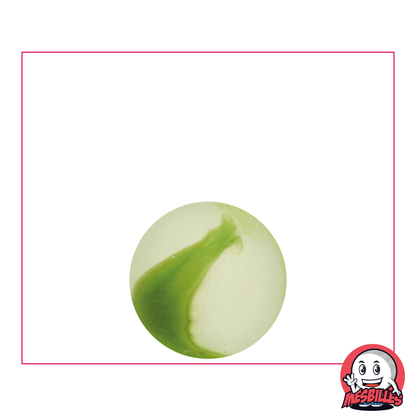 MeineMurmeln - Glasmurmel Mattiert, Murmel Mattiert gelb gestreift 16 mm