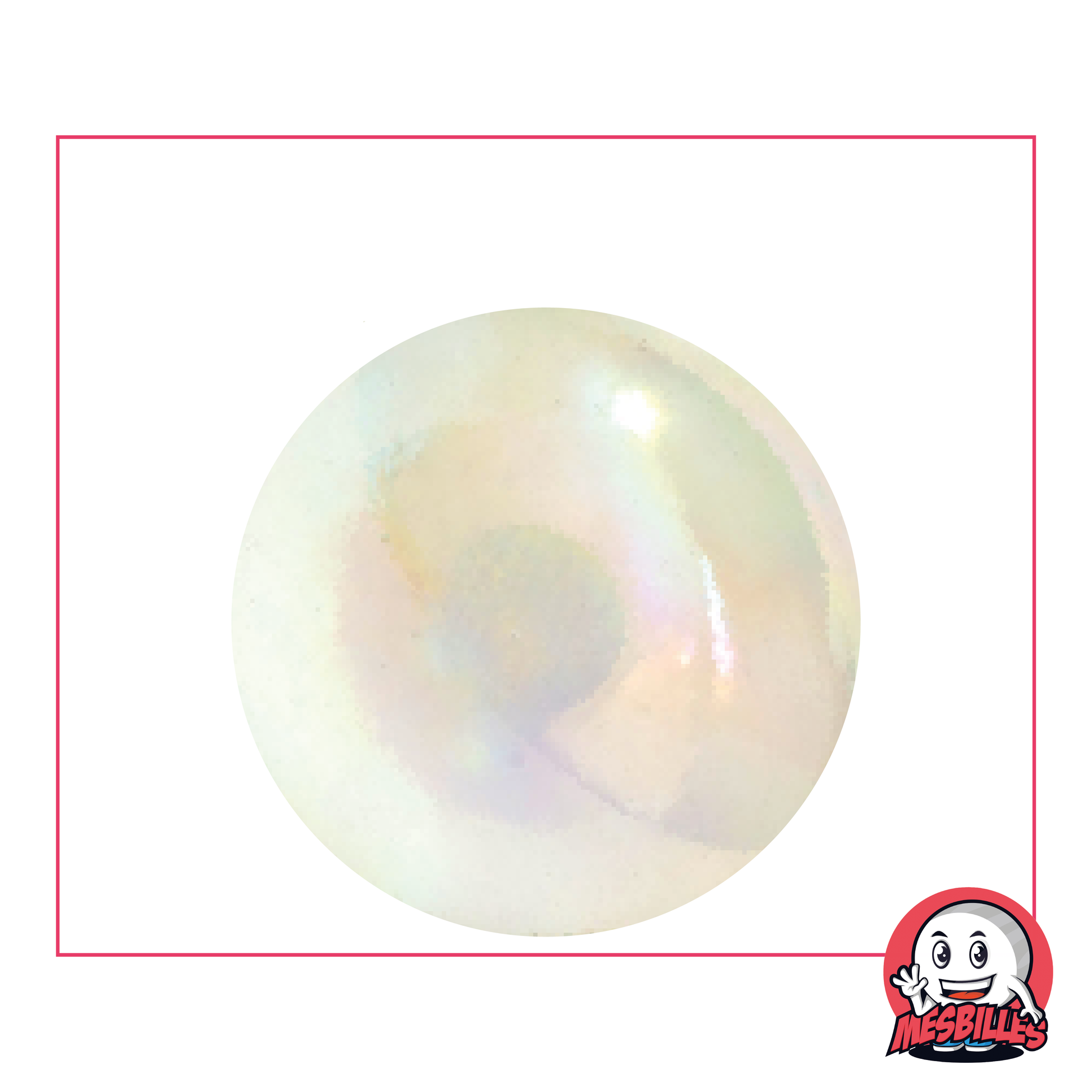 Bille Irisée 35 mm Cristal, le diamant des jeux de billes - MesBilles