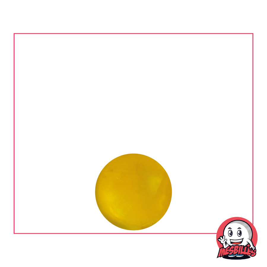 1 Bille verre de bohème Loupe Jaune 06 mm