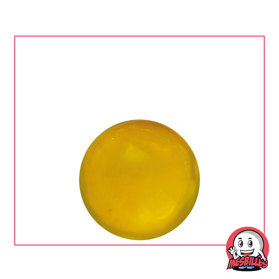 1 Bille verre de bohème Loupe Jaune 22 mm