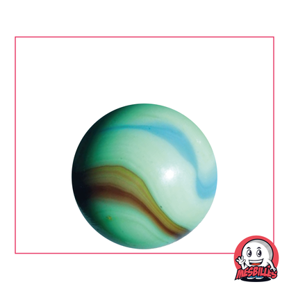 Bille Matisse 25 mm, le chef-d'œuvre de MesBilles en Vert Bleu Marron - MesBilles