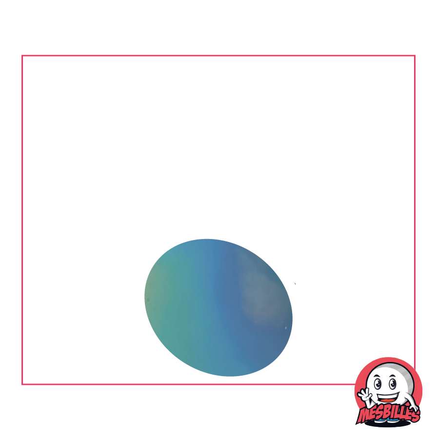 1 Bille Plate Irisée Bleu-Clair 18 mm