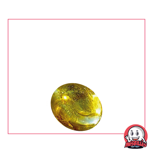 1 Flache Murmel 18 mm Lupe Gelb