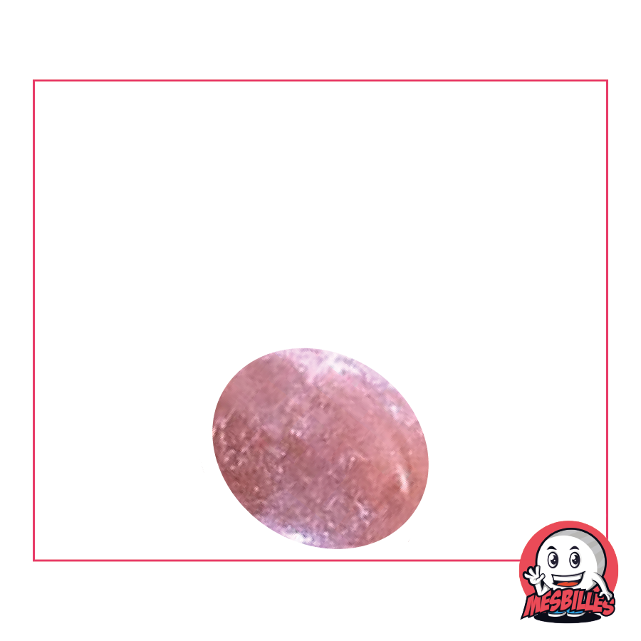 1 Flache Murmel 18 mm Lupe Rosé-hell