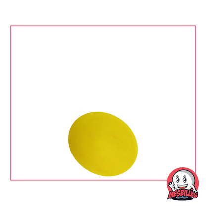 1 Bille Plate Perle Jaune 18 mm