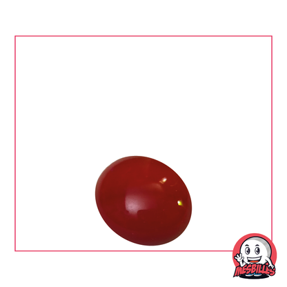1 Bille Plate Perle Rouge 18 mm