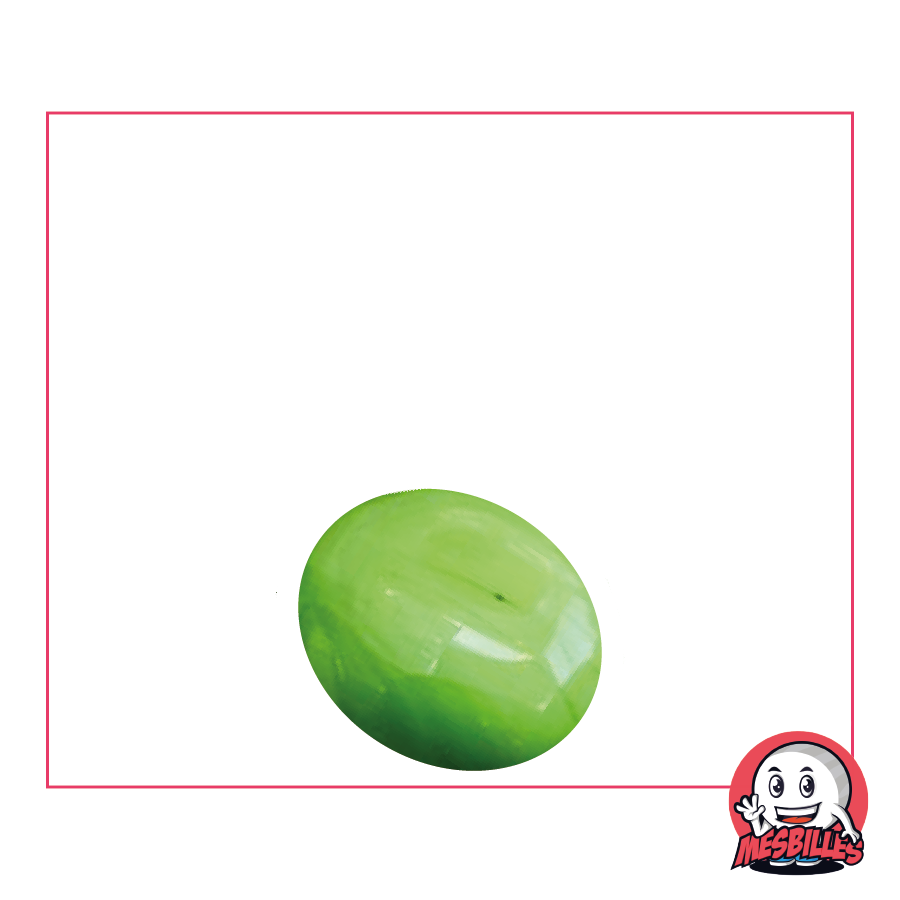 1 Bille Plate Perle Vert 18 mm