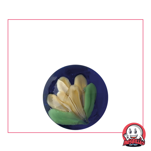 1 Murmeln Kunst Tulpe Blau 22 mm