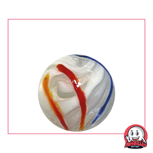Zébra Blanc 25 mm en verre opaque - Un zèbre albinos en miniature pour votre collection, par MesBilles