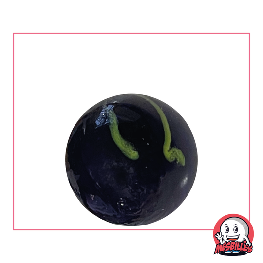 Zebra Blau 25 mm aus opakem Glas – Ein königsblaues Zebra, das über Ihre Murmel-Sammlung herrscht, von MesBilles