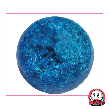 Kunstmurmel Krakel Blau, 50 mm Murmel