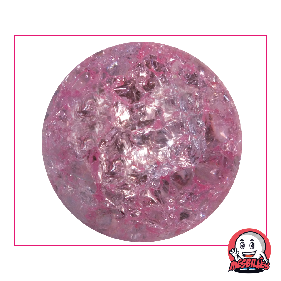 Große Kunstmurmel Krakel Pink, 50 mm